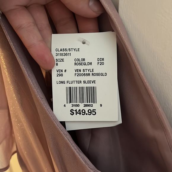 David’s Bridal rose gold metallic dress - new, never worn before or altered ! - Picture 4 of 4